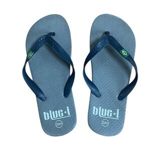 Blue-i Boys rubber thong slides sandals grey blue 9” Kids’ 3.5–4